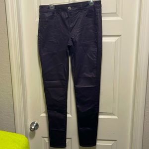 American Eagle Sateen Women Jegging color deep purple size 12 long NWOT